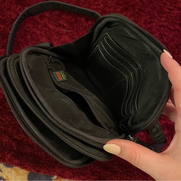 SAS Vintage black leather crossbody - Picture 11 of 12